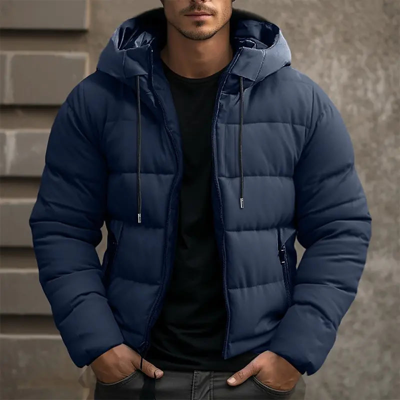 Heren Puffer Winterjas met Capuchon en Steekzakken