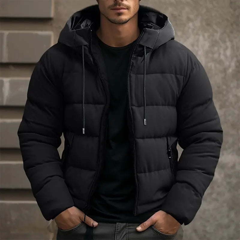 Heren Puffer Winterjas met Capuchon en Steekzakken