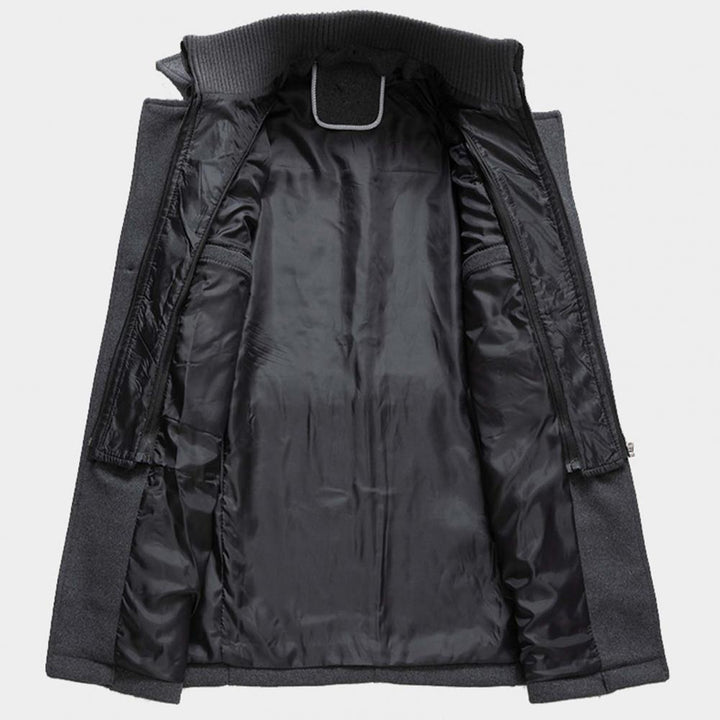 Heren Trenchcoat met Thermische Voering en Winddichte Kraag