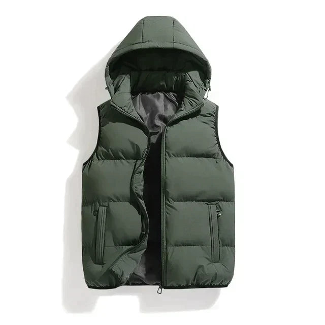 Emiel™ Heren Gewatteerde Bodywarmer met Capuchon
