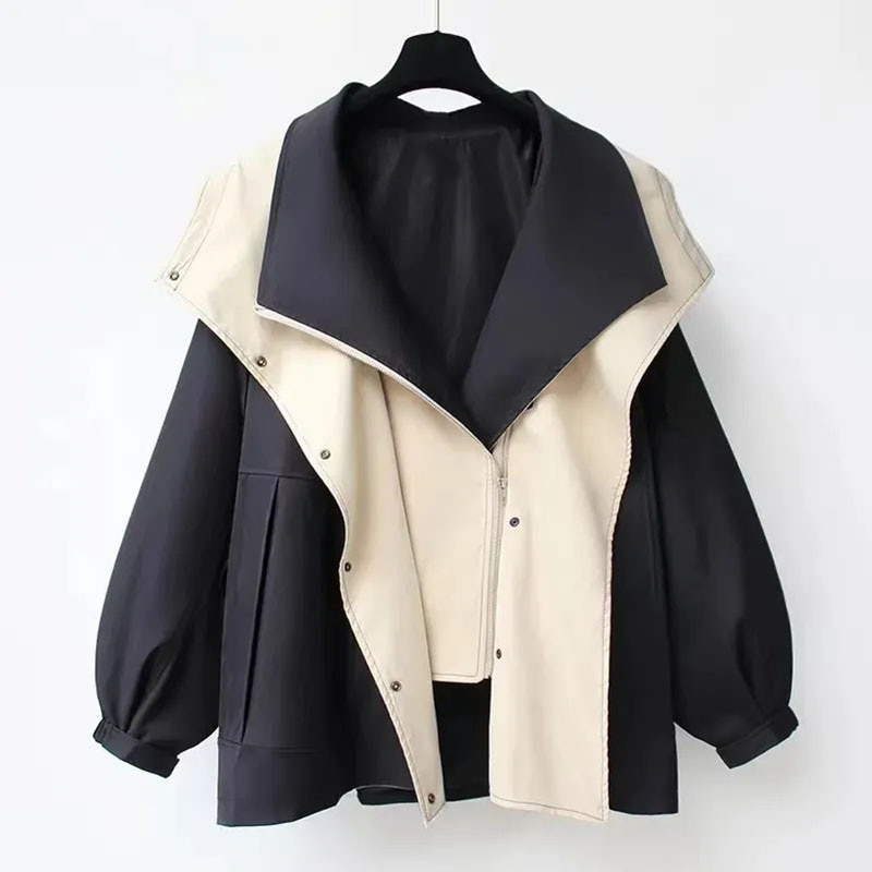 Moderne Tweekleurige Trenchcoat