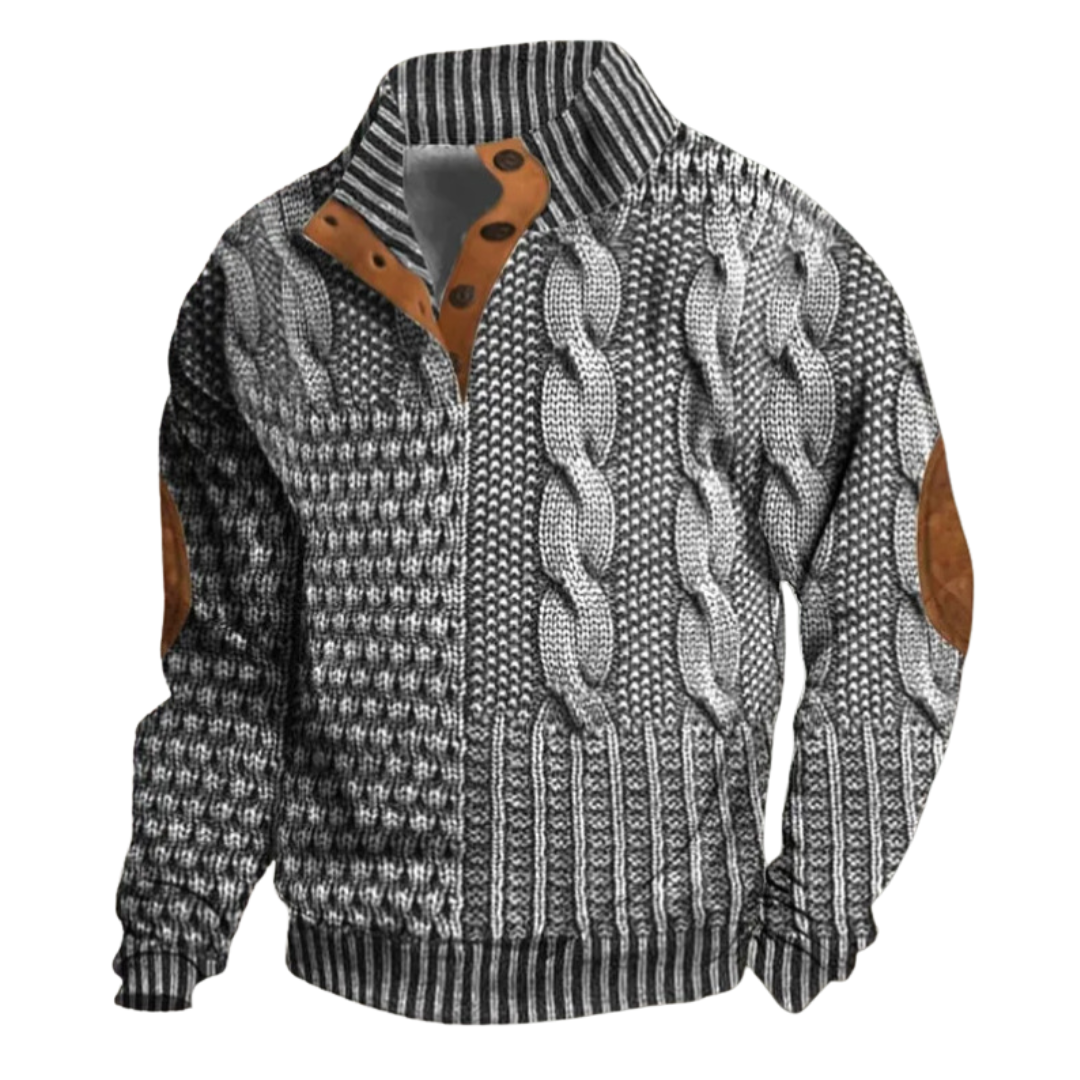 Léo | Elegante en Comfortabele Retro Heren Trui voor Koude Dagen