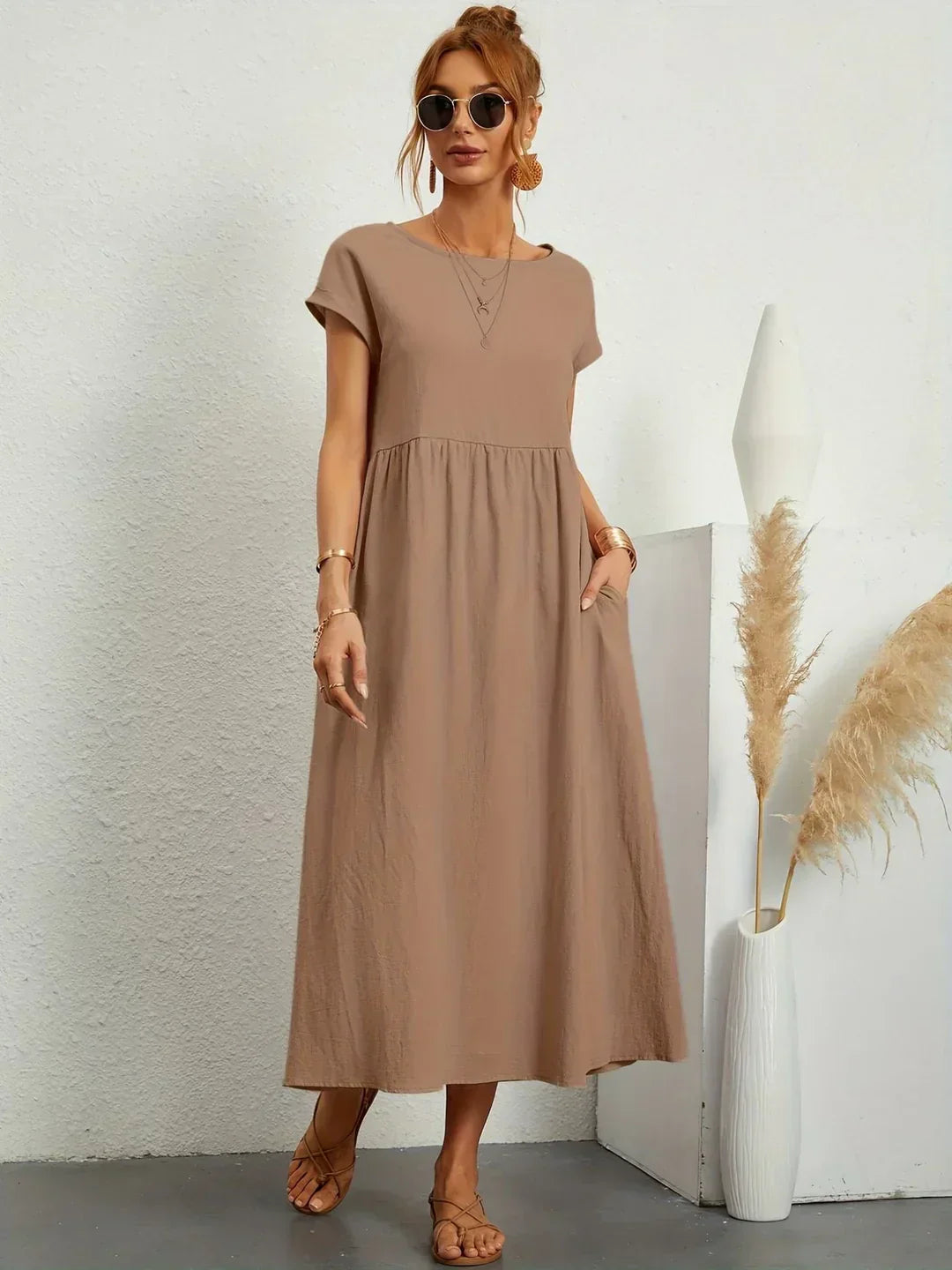 Gabrielle | Midi jurk met tijdloze elegantie