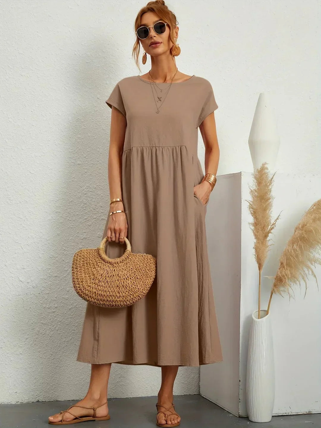 Gabrielle | Midi jurk met tijdloze elegantie