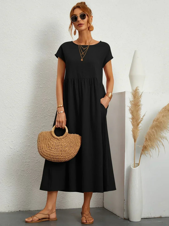 Gabrielle | Midi jurk met tijdloze elegantie