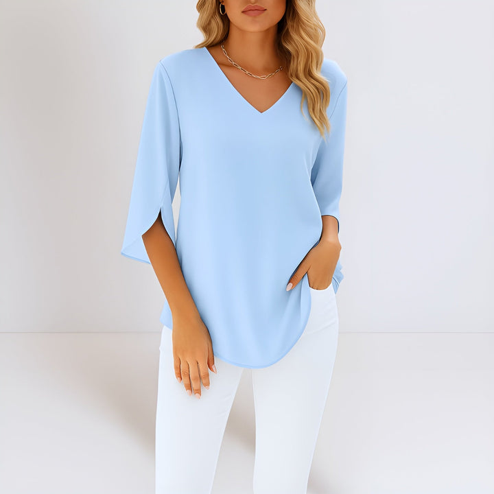 NOELLE™ | ZOMERBLOUSE MET SPLIT-MOUW – LUCHTIG EN CHIC