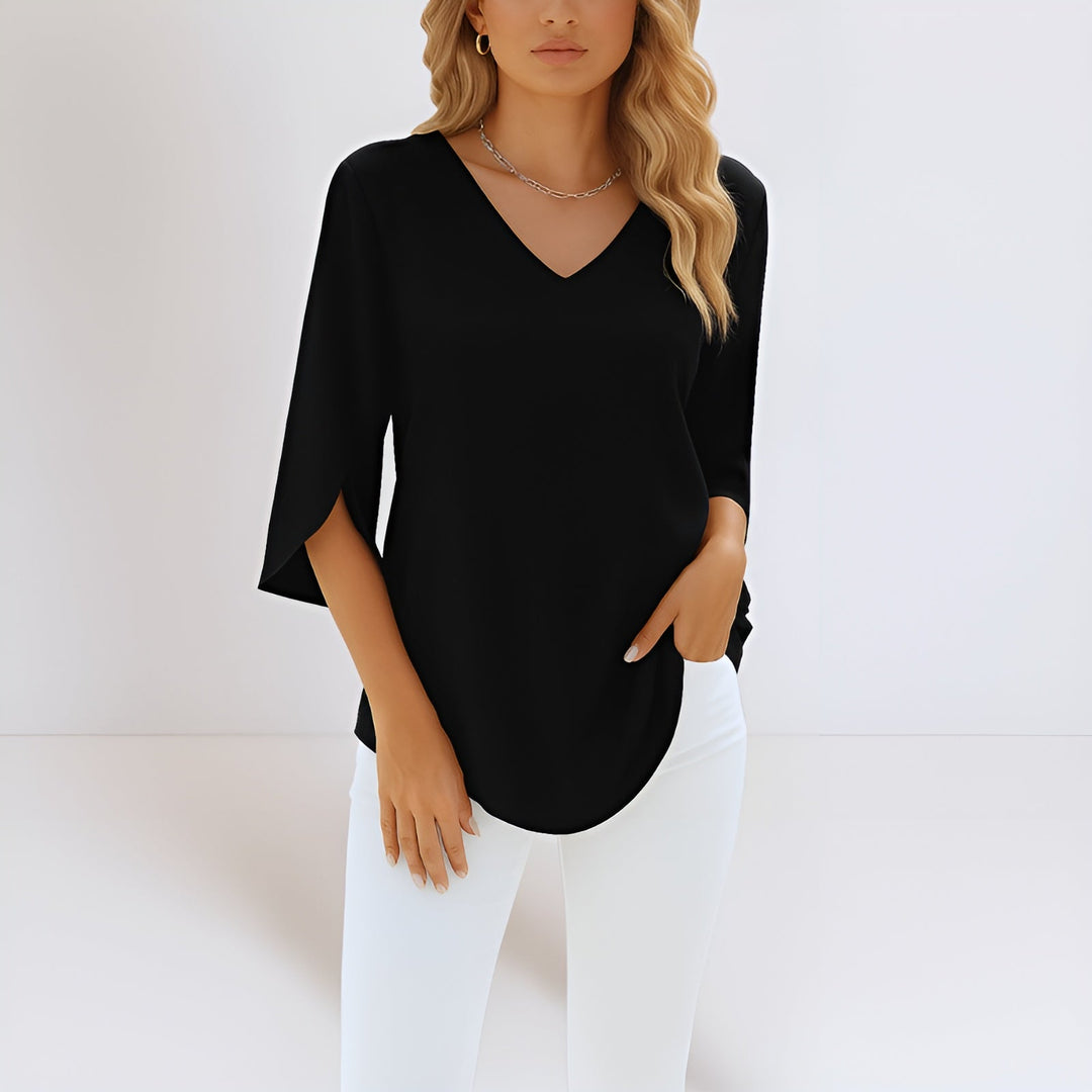 NOELLE™ | ZOMERBLOUSE MET SPLIT-MOUW – LUCHTIG EN CHIC