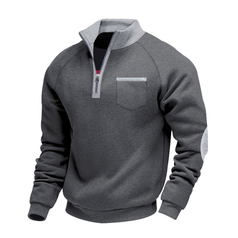 Fleece Pullover met Halve Rits voor Heren