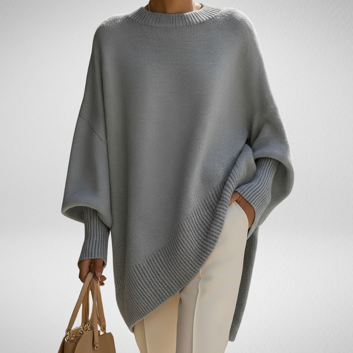 Jeanne | Ruime cashmere trui met ronde hals