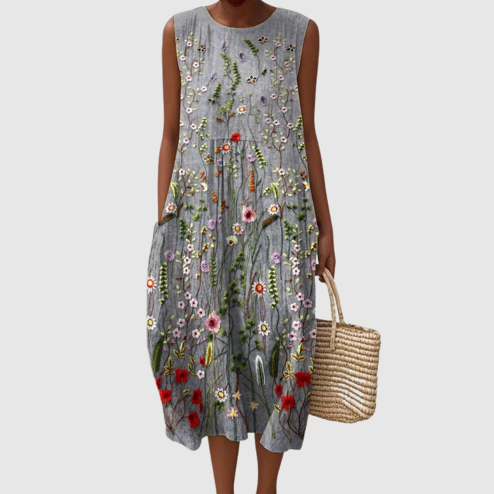 Cara | Wildflower Midi Jurk