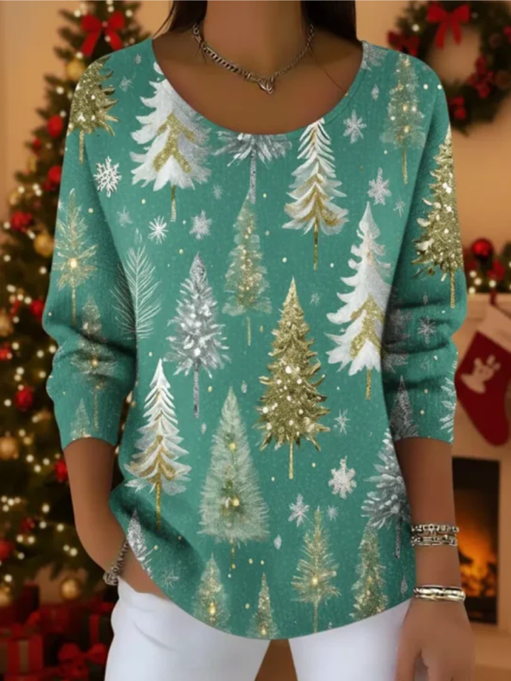 Noelle – Kersttrui met dennendecoratie