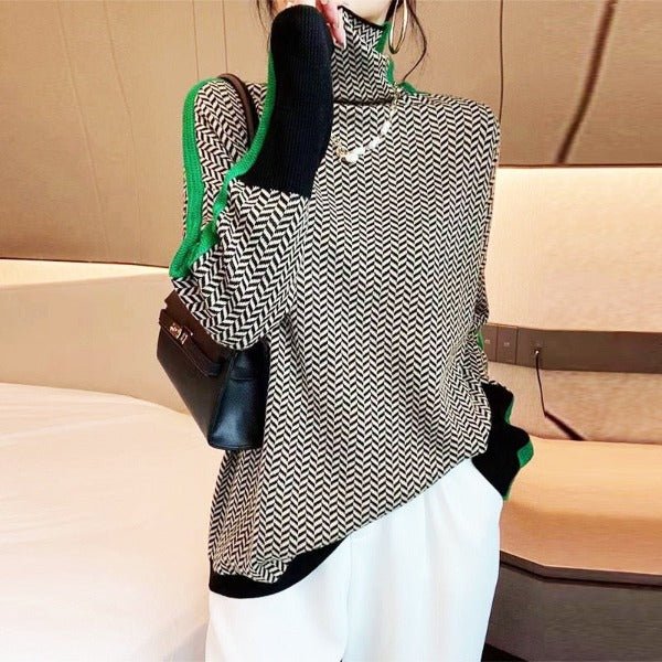 Helena | Pullover met contrasterende strepen
