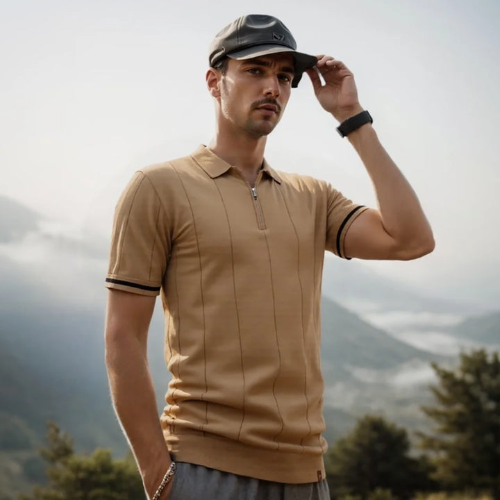Luca | Heren Polo Shirt Met Rits