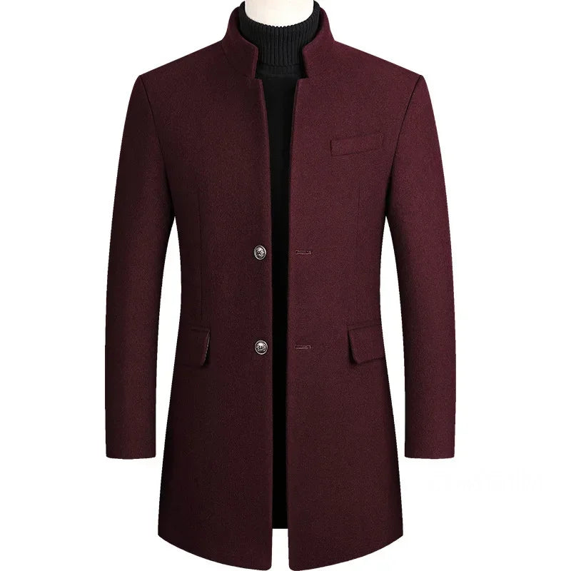 Wollen heren trenchcoat