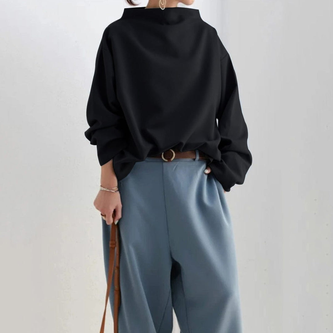 Lisa | Casual Top met Hoge Hals