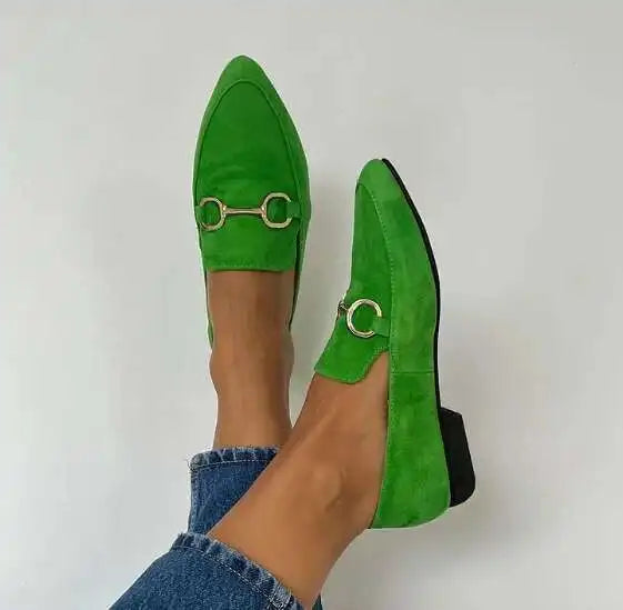 Lily | Tijdloze Suède Loafers met Bit Detail