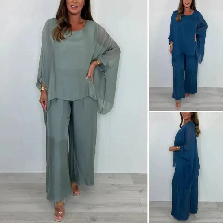Velloria™ – Elegante Batwing Twee‑delige Set