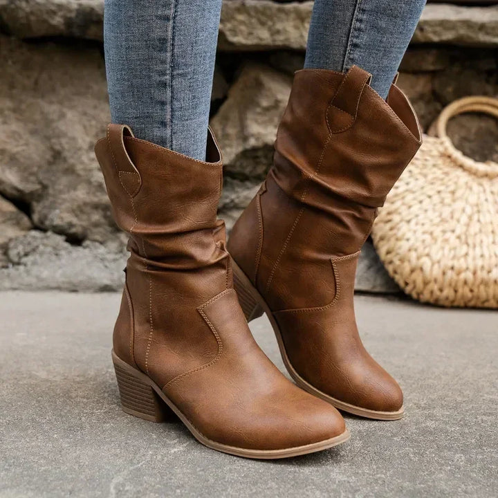 Klassieke Mid-Calf Western Boots