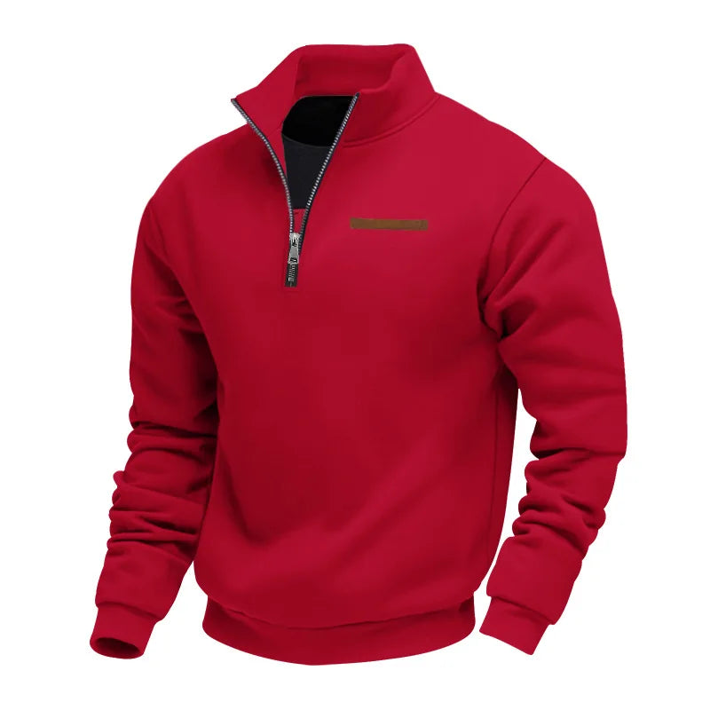Direk | Heren Fleece Sweater Met Half-Zip – Warm Comfortabel Sweatshirt