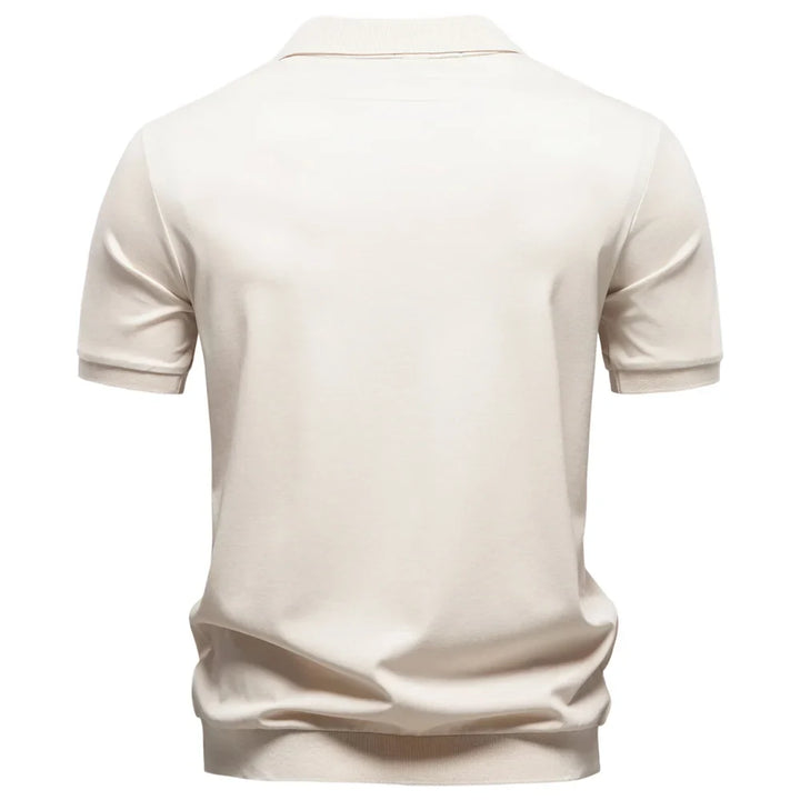 Elijah | Ademend Poloshirt Met V-Hals