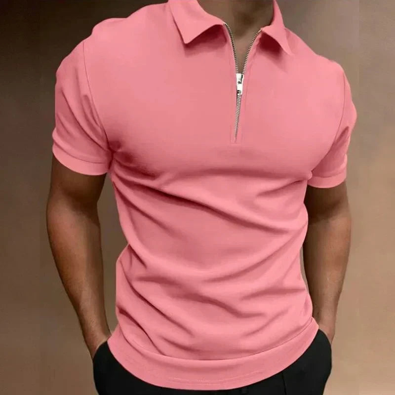 Klassieke Rits Polo Shirt 2+1 Gratis