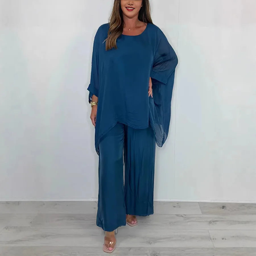 Velloria™ – Elegante Batwing Twee‑delige Set