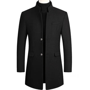 Wollen heren trenchcoat