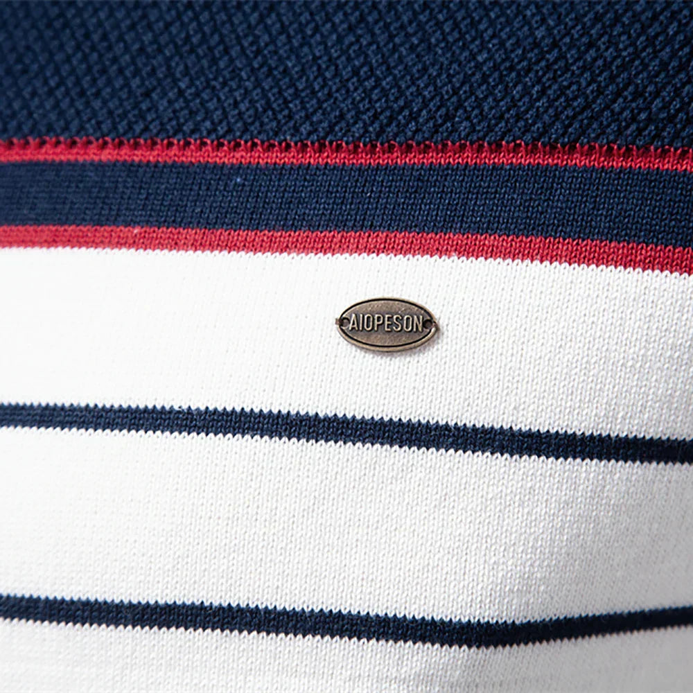 Adrien – Gestreepte marine trui