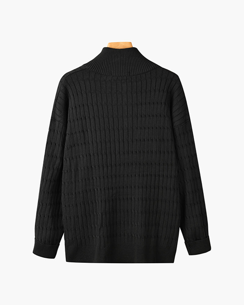 Trui Demi-Zip Golvend