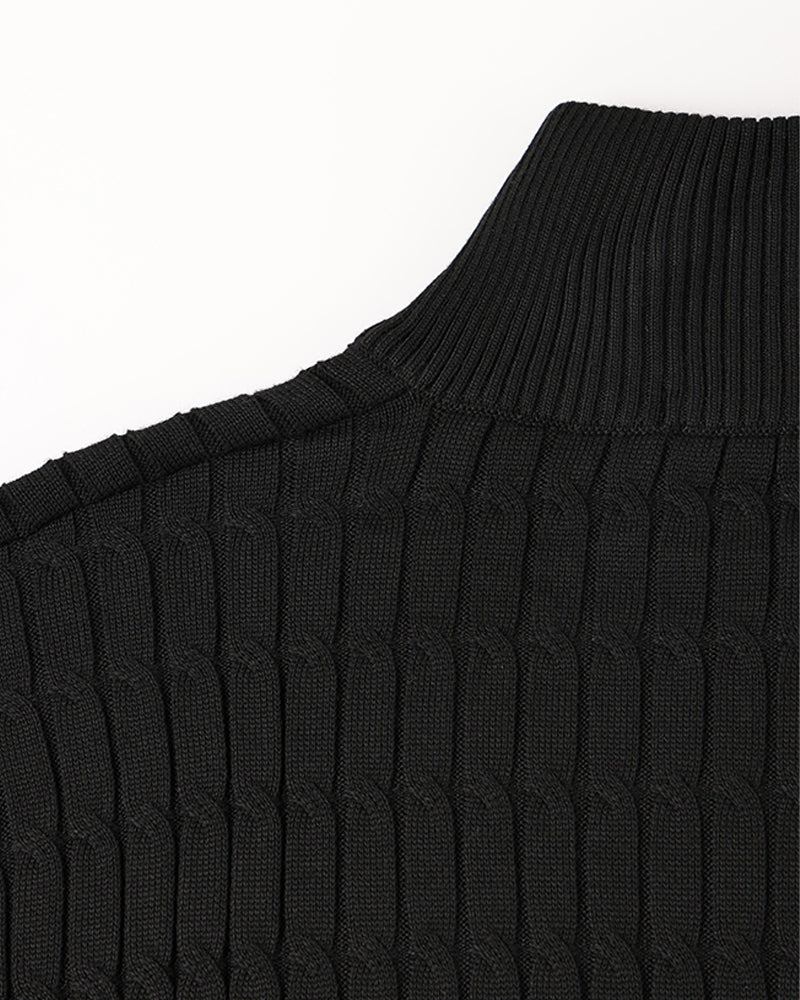 Trui Demi-Zip Golvend
