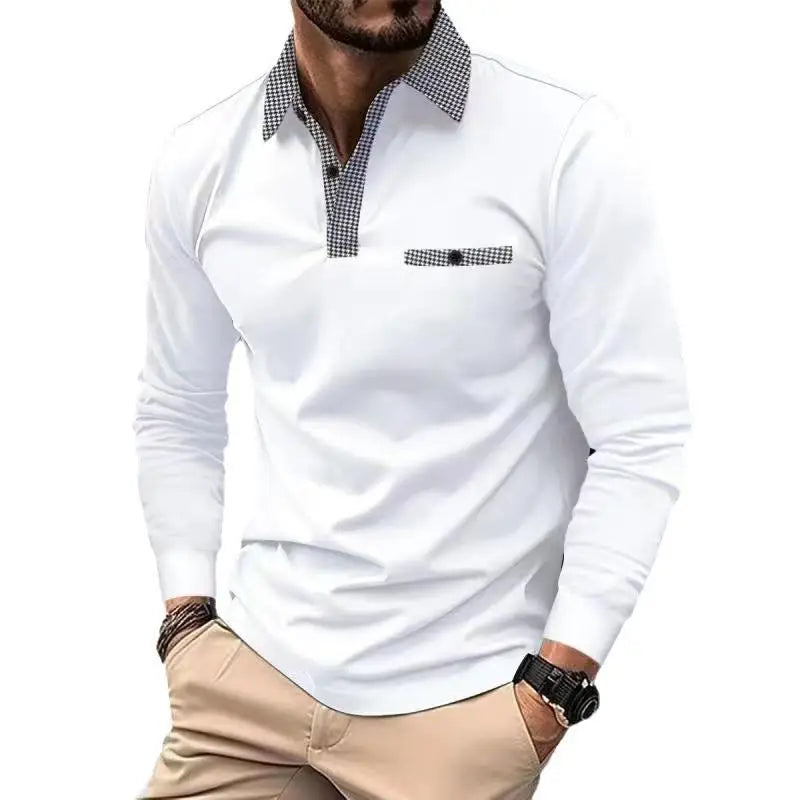 MATHIS | ELEGANTE POLO MET RUITDETAILS VOOR HEREN