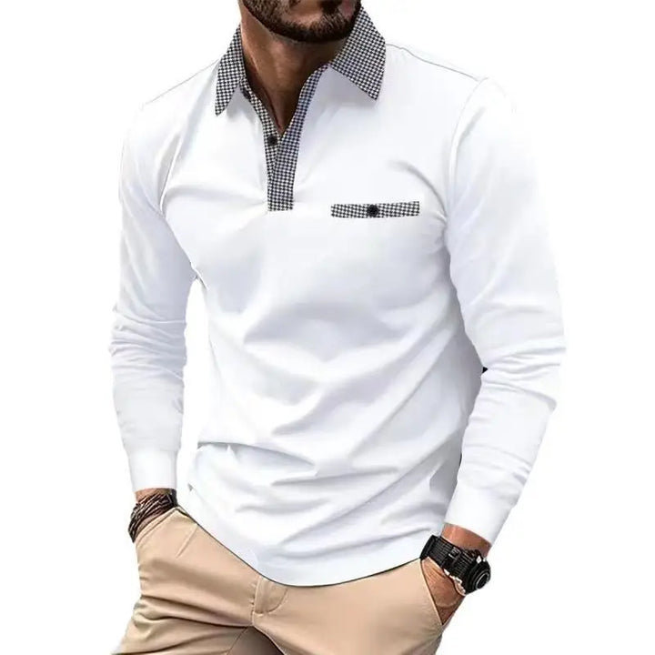 MATHIS | ELEGANTE POLO MET RUITDETAILS VOOR HEREN