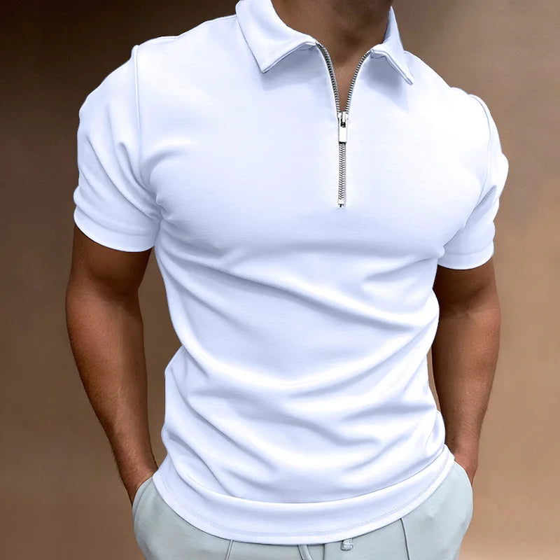 Klassieke Rits Polo Shirt 2+1 Gratis