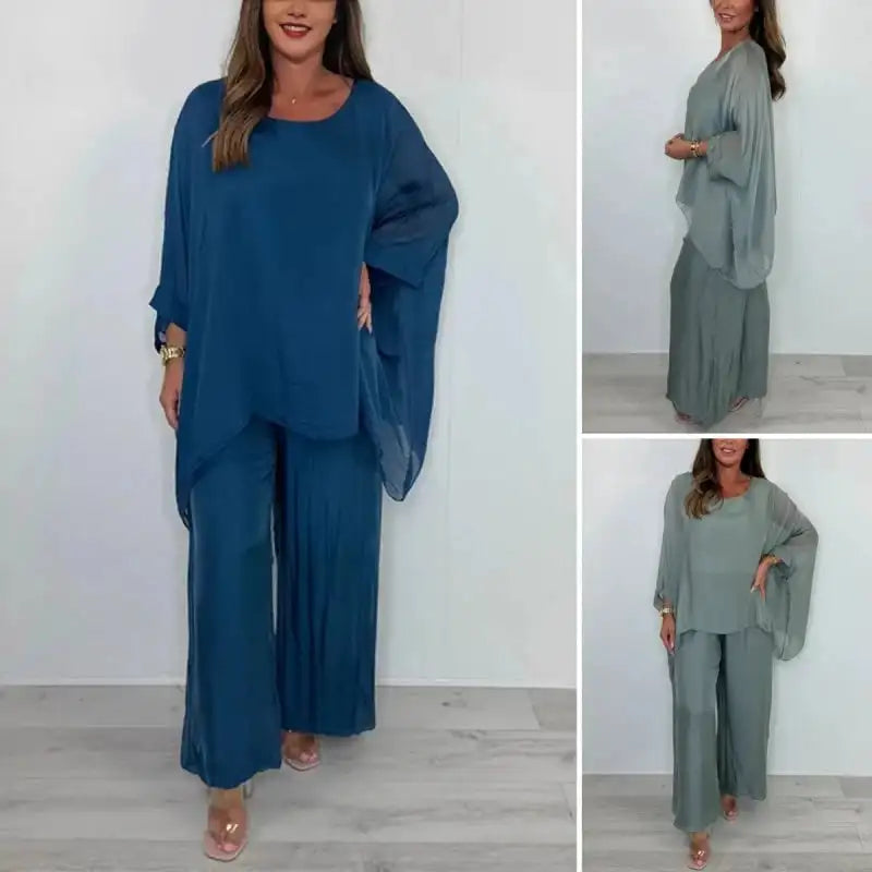Velloria™ – Elegante Batwing Twee‑delige Set