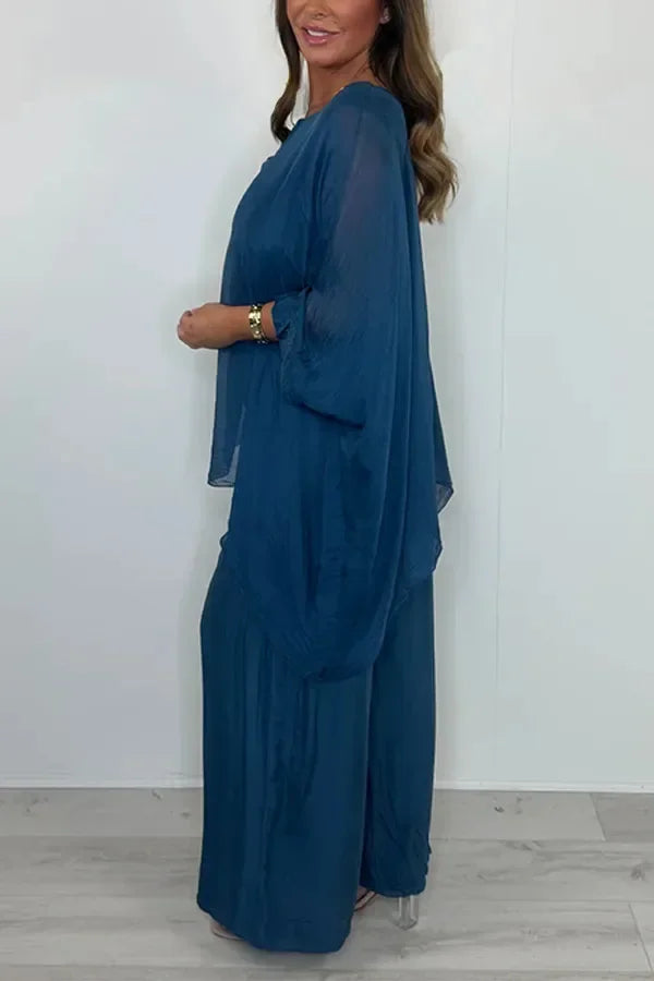 Velloria™ – Elegante Batwing Twee‑delige Set