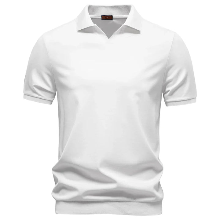 Elijah | Ademend Poloshirt Met V-Hals