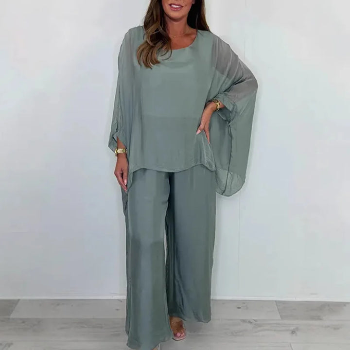 Velloria™ – Elegante Batwing Twee‑delige Set