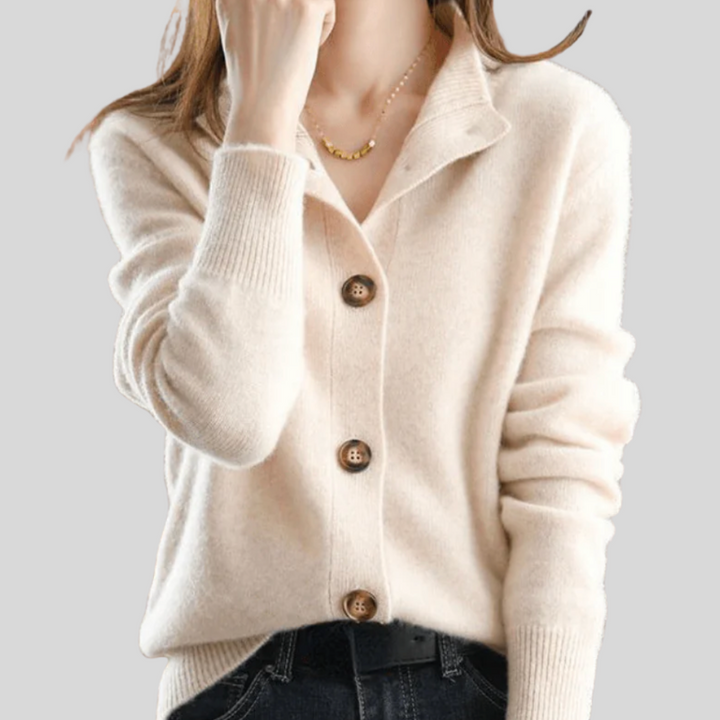 Claire | Retro-Stijl Cashmere Cardigan