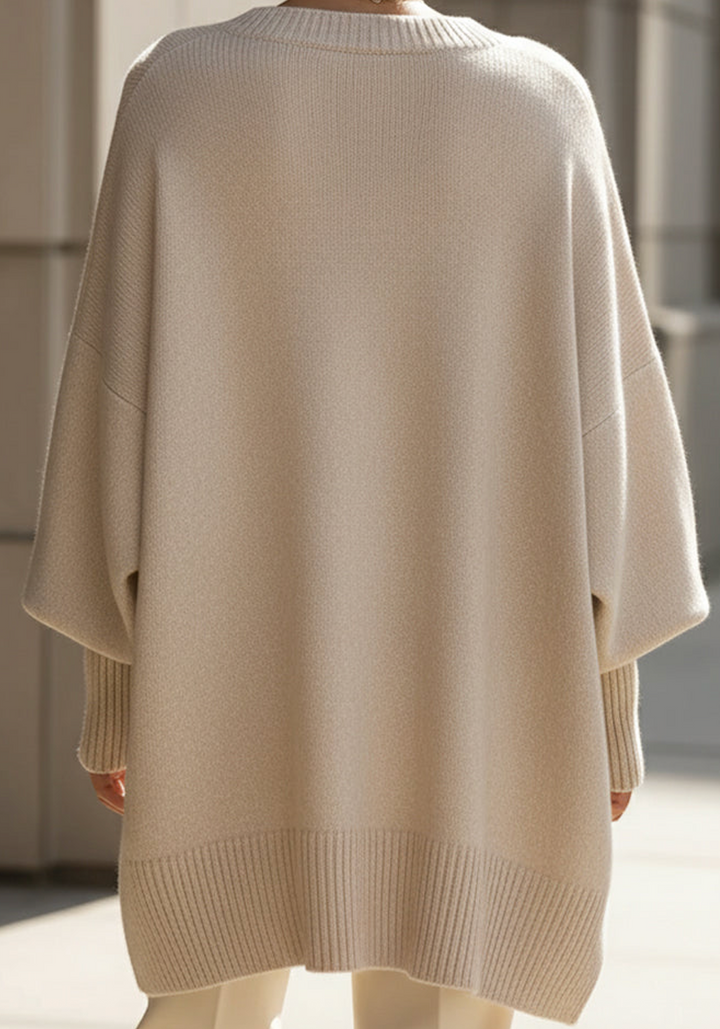 Jeanne | Ruime cashmere trui met ronde hals