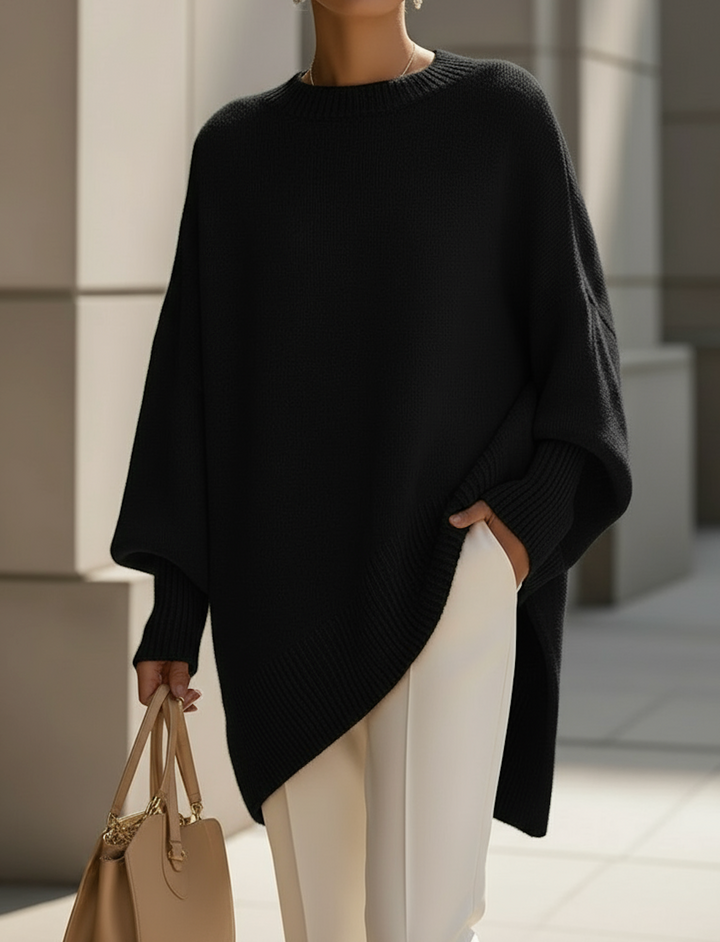 Jeanne | Ruime cashmere trui met ronde hals