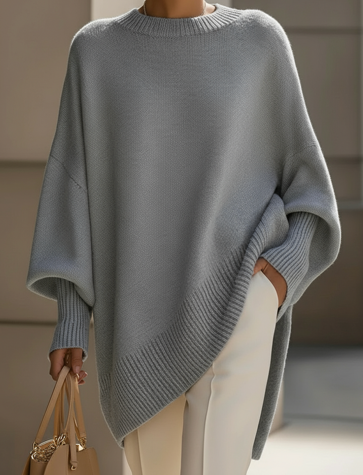 Jeanne | Ruime cashmere trui met ronde hals
