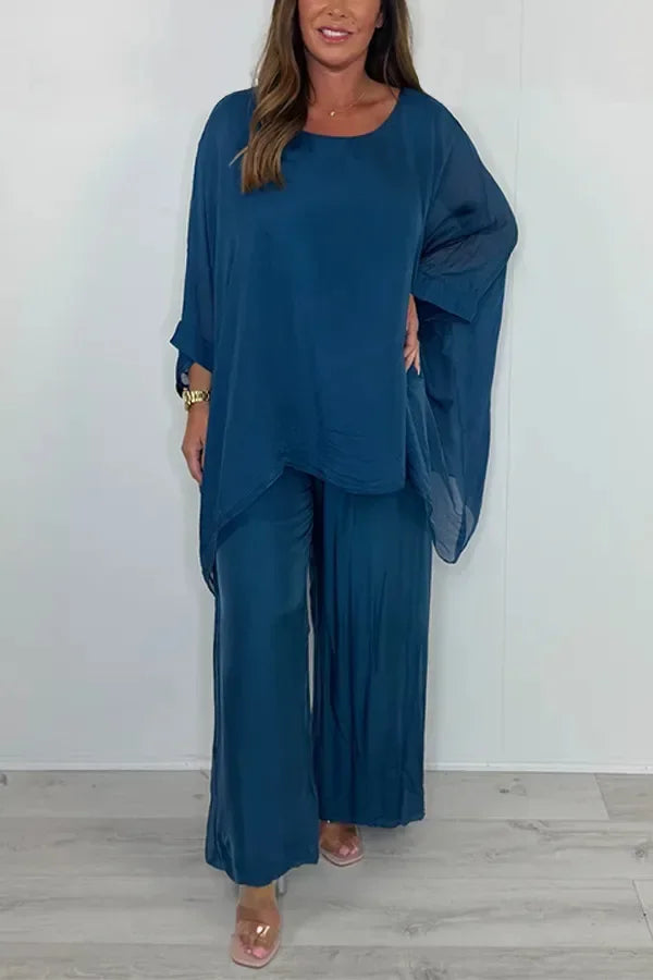 Velloria™ – Elegante Batwing Twee‑delige Set
