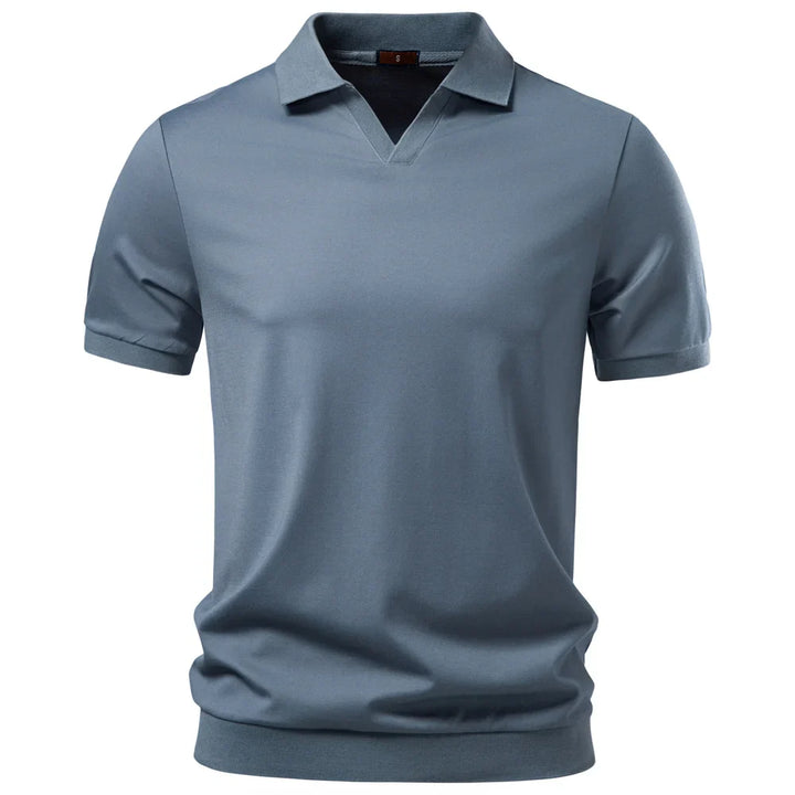 Elijah | Ademend Poloshirt Met V-Hals