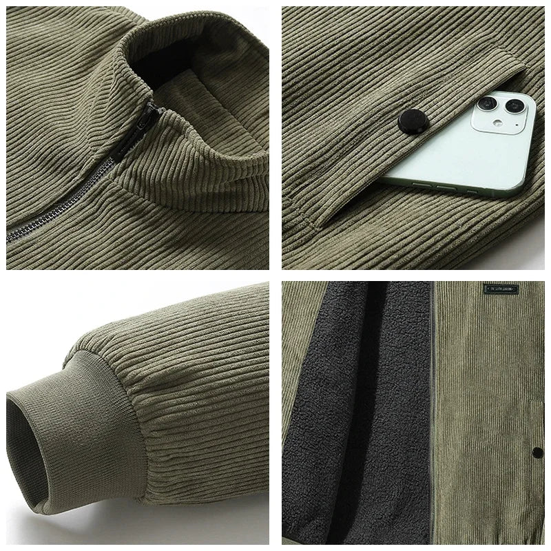 Udo | cordjack met fleecevoering