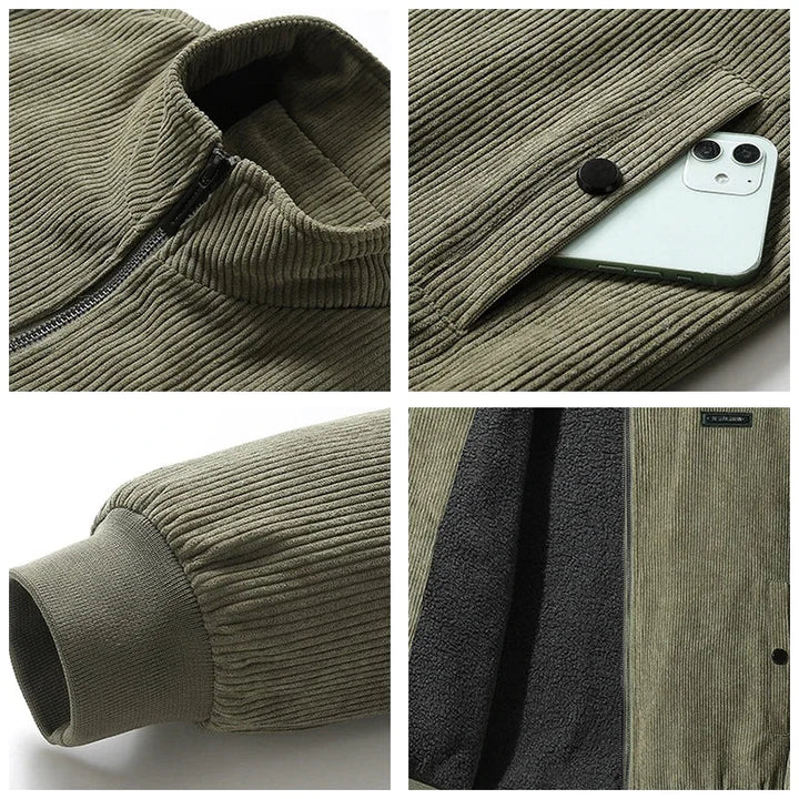 Udo | cordjack met fleecevoering