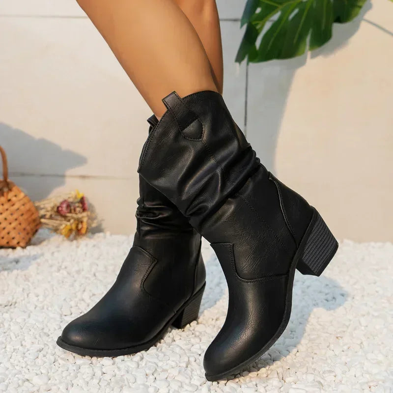 Klassieke Mid-Calf Western Boots