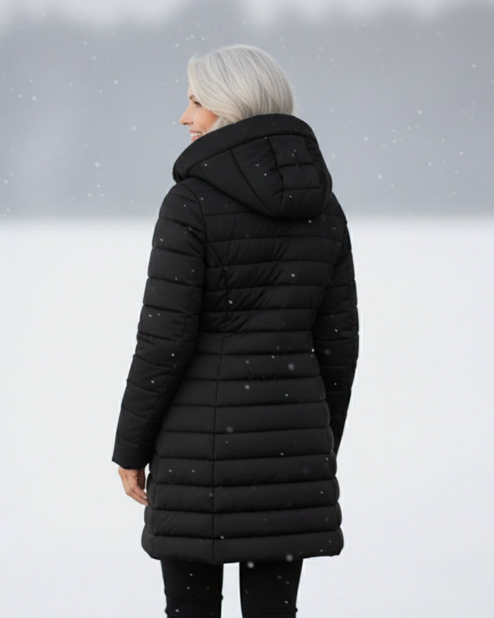 Elena – Gewatteerde winterjas met capuchon