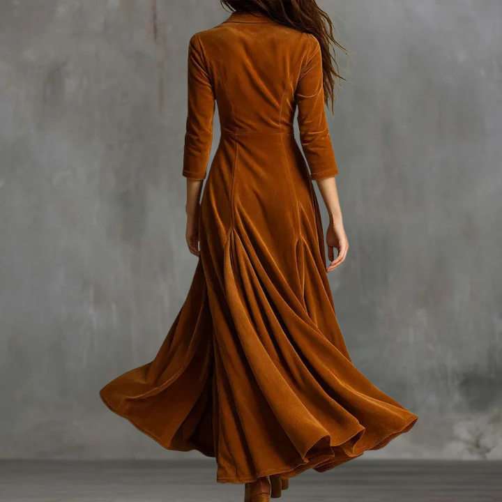 Audrey | Elegante Vloeiende Maxi Jurk met Knopen