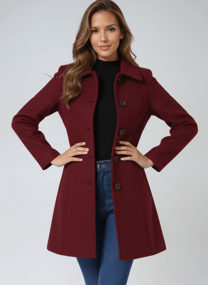 Helena | Dames Winterjas met één Knop