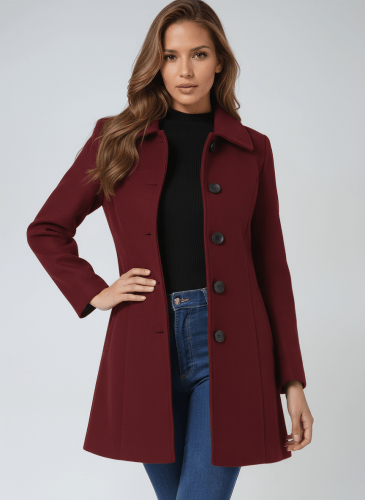 Helena | Dames Winterjas met één Knop